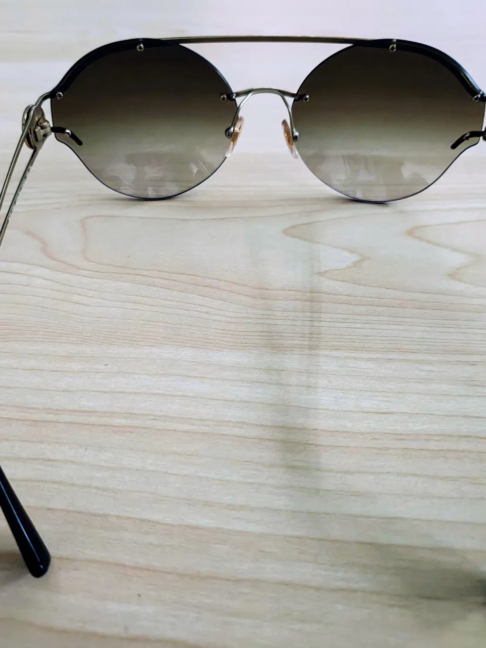 Versace Gold Frame Brown Lens Men's Sunglasses